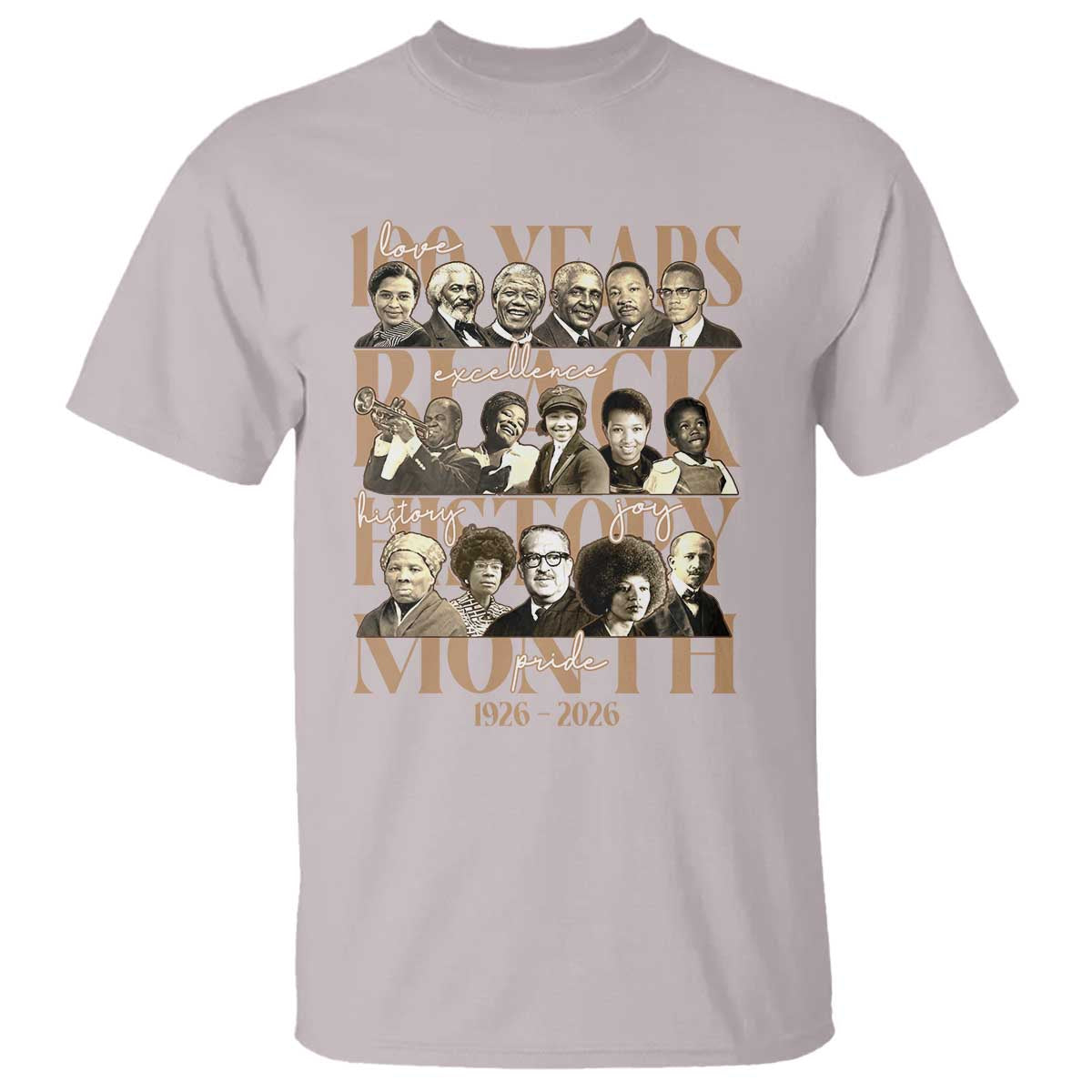 100 Years Of Black History Month T Shirt African American Historical Figures TS11 Ice Gray Print Your Wear