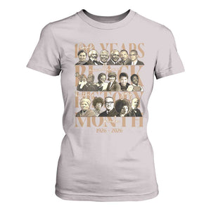 100 Years Of Black History Month T Shirt For Women African American Historical Figures TS11 Ice Gray Print Your Wear