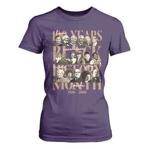 100 Years Of Black History Month T Shirt For Women African American Historical Figures TS11 Purple Print Your Wear