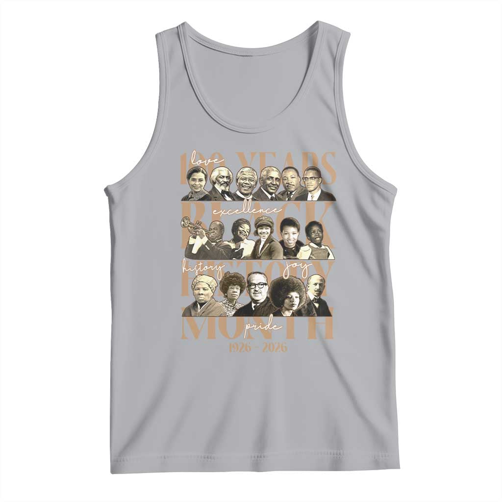 100 Years Of Black History Month Tank Top African American Historical Figures TS11 Athletic Heather Print Your Wear