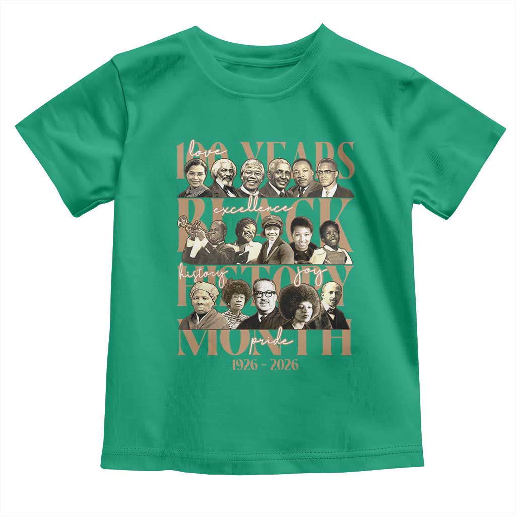 100 Years Of Black History Month Toddler T Shirt African American Historical Figures TS11 Irish Green Print Your Wear