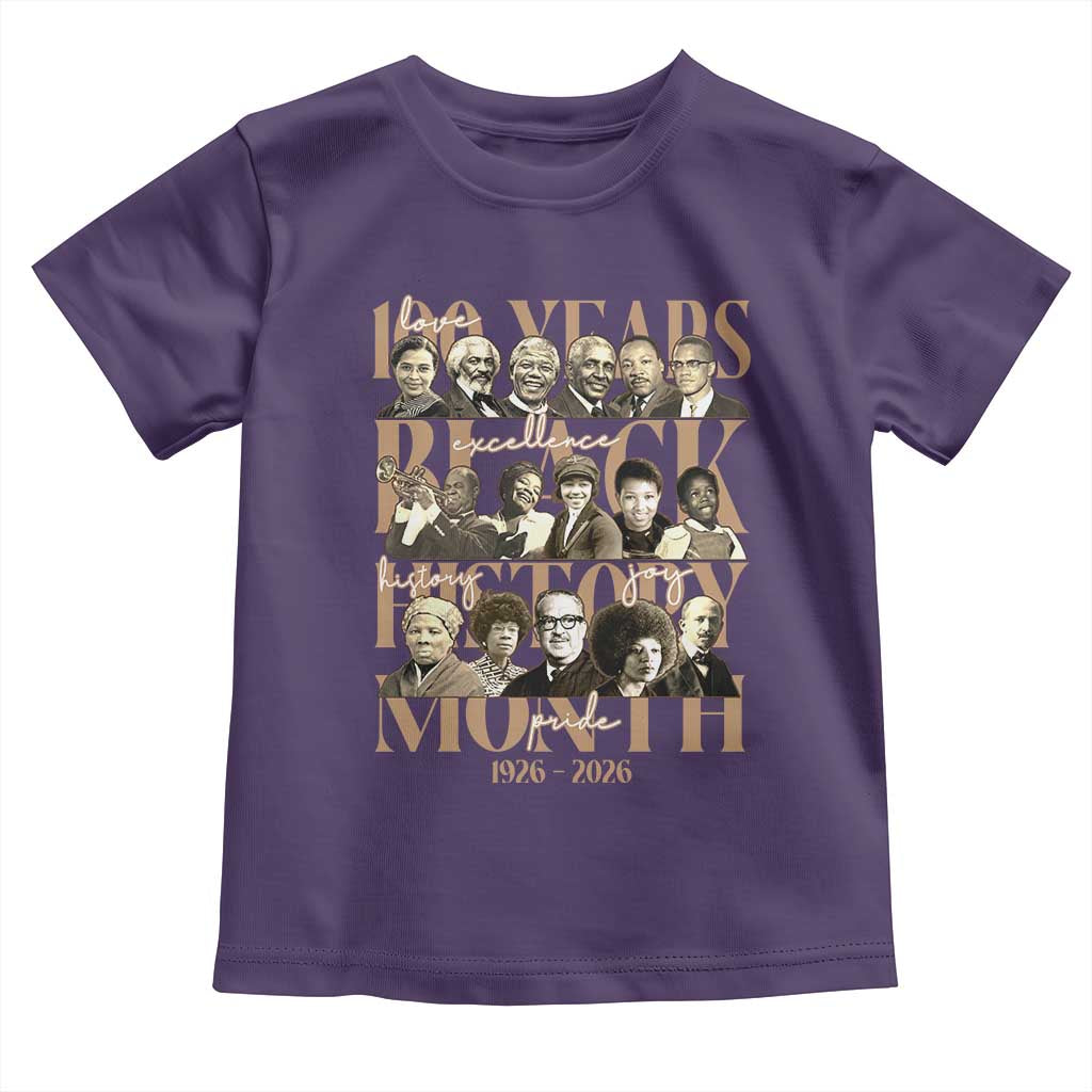 100 Years Of Black History Month Toddler T Shirt African American Historical Figures TS11 Purple Print Your Wear