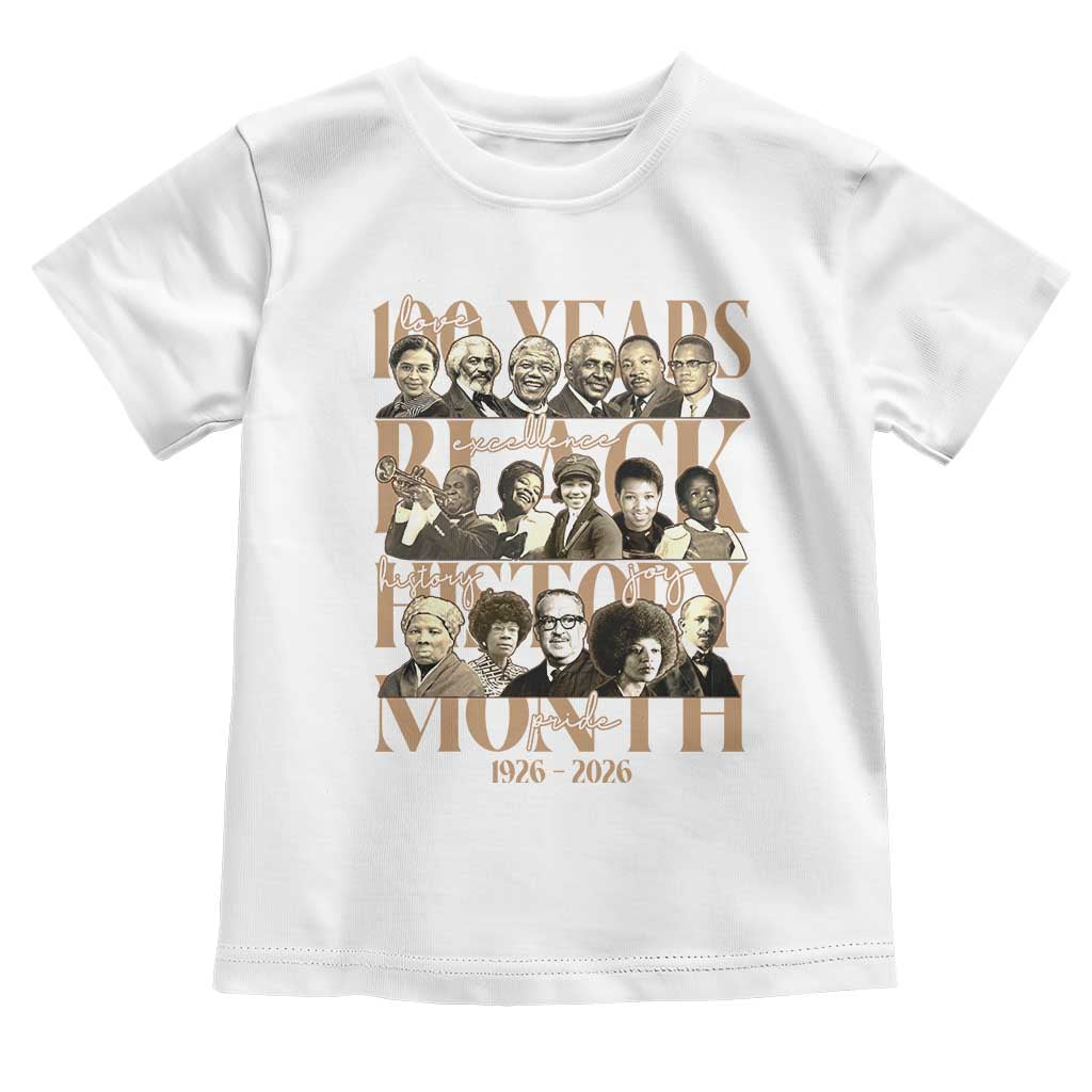 100 Years Of Black History Month Toddler T Shirt African American Historical Figures TS11 White Print Your Wear