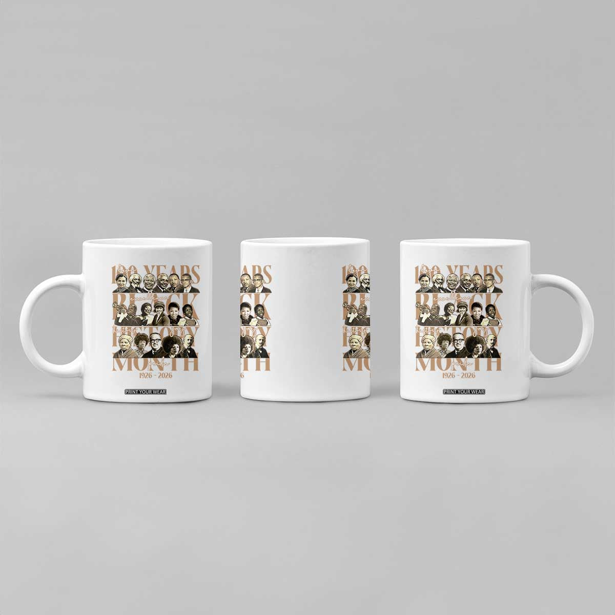 100 Years Of Black History Month Coffee Mug African American Historical Figures TS11 Print Your Wear