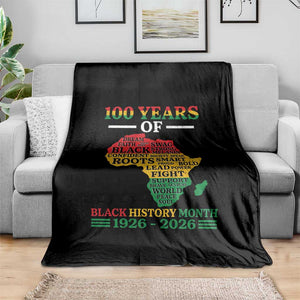 100 Years Of Black History Month Throw Blanket Centennial Of Black Culture TS11 Print Your Wear