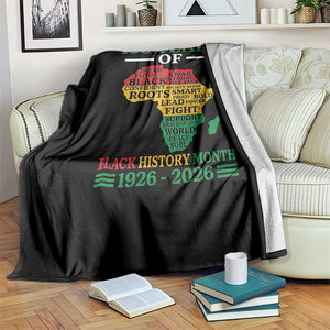 100 Years Of Black History Month Throw Blanket Centennial Of Black Culture TS11 Print Your Wear