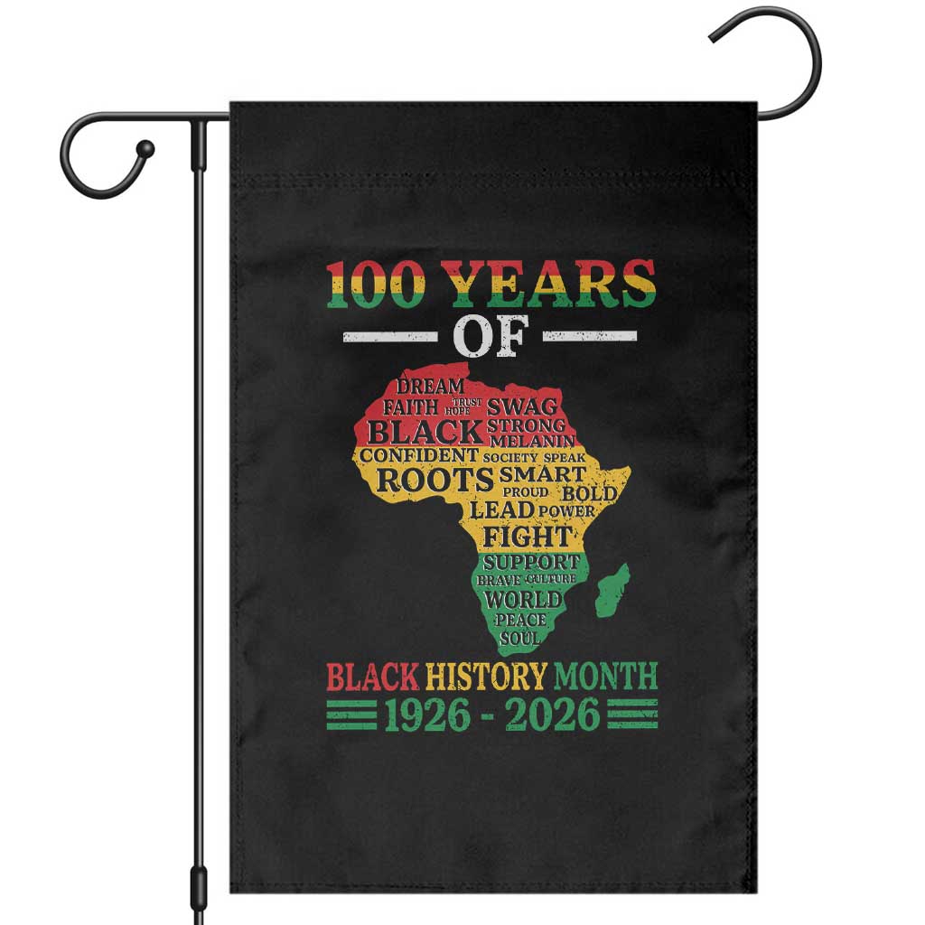 100 Years Of Black History Month Garden Flag Centennial Of Black Culture TS11 Black Print Your Wear