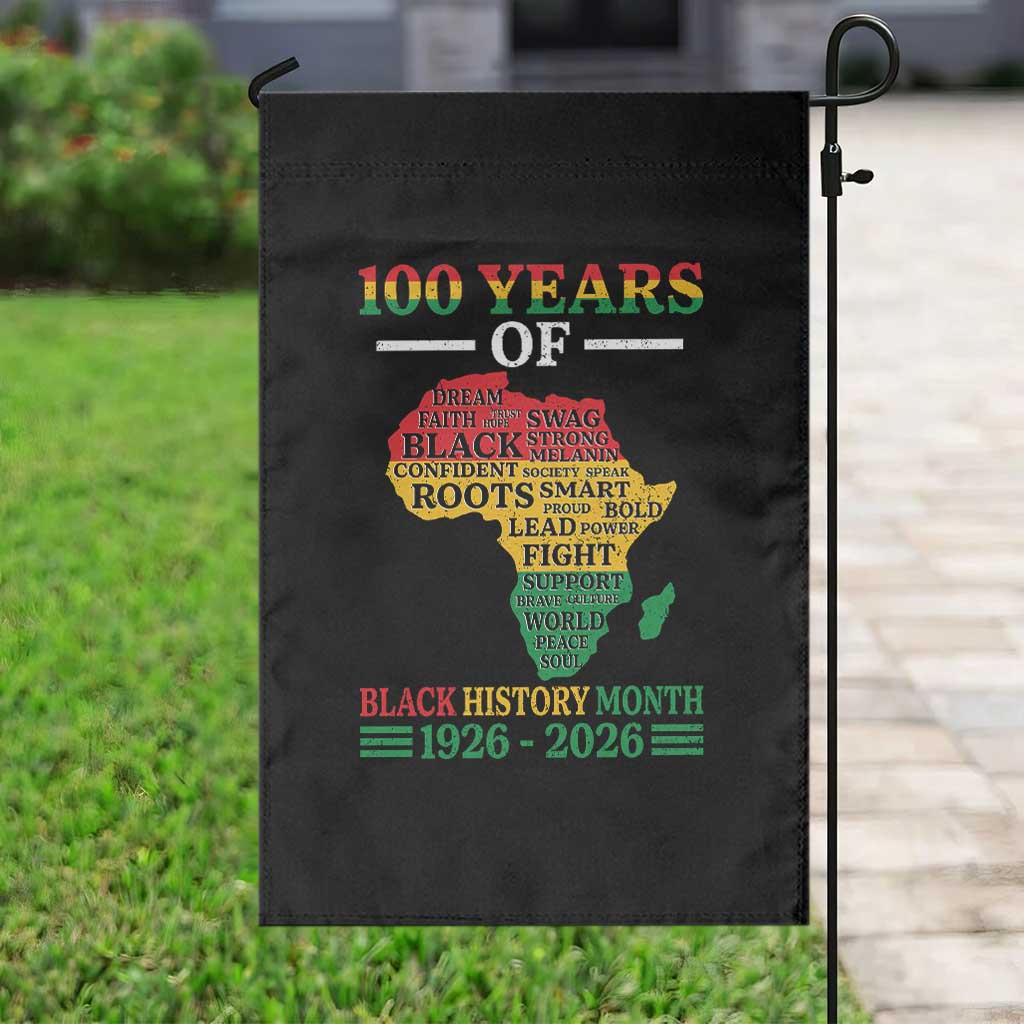 100 Years Of Black History Month Garden Flag Centennial Of Black Culture TS11 Print Your Wear