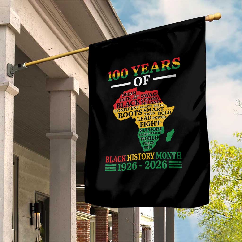 100 Years Of Black History Month Garden Flag Centennial Of Black Culture TS11 Print Your Wear