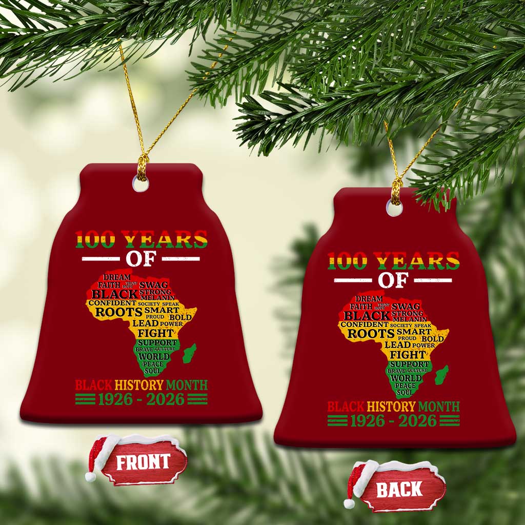 100 Years Of Black History Month Ceramic Ornament Centennial Of Black Culture TS11 Print Your Wear