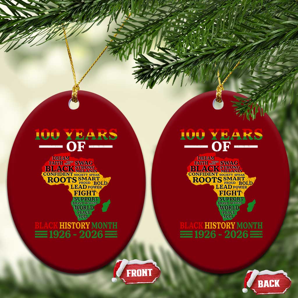 100 Years Of Black History Month Ceramic Ornament Centennial Of Black Culture TS11 Print Your Wear