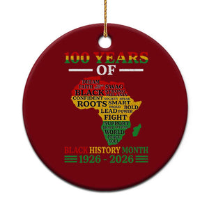 100 Years Of Black History Month Ceramic Ornament Centennial Of Black Culture TS11 1pc Red Print Your Wear