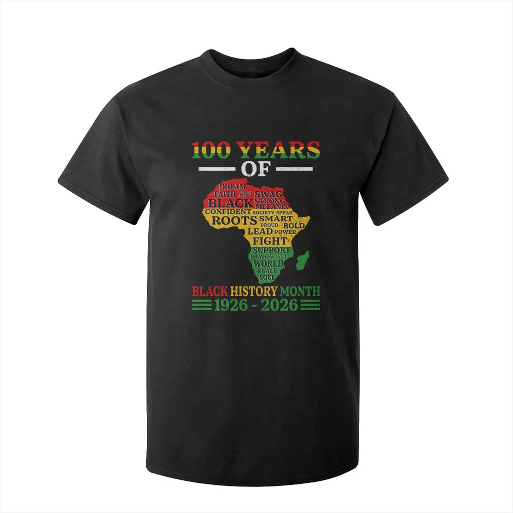 100 Years Of Black History Month T Shirt For Kid Centennial Of Black Culture TS11 Black Print Your Wear