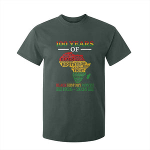 100 Years Of Black History Month T Shirt For Kid Centennial Of Black Culture TS11 Dark Forest Green Print Your Wear