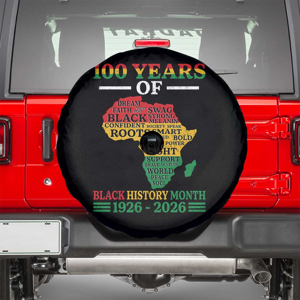 100 Years Of Black History Month Spare Tire Cover Centennial Of Black Culture TS11 Black Print Your Wear