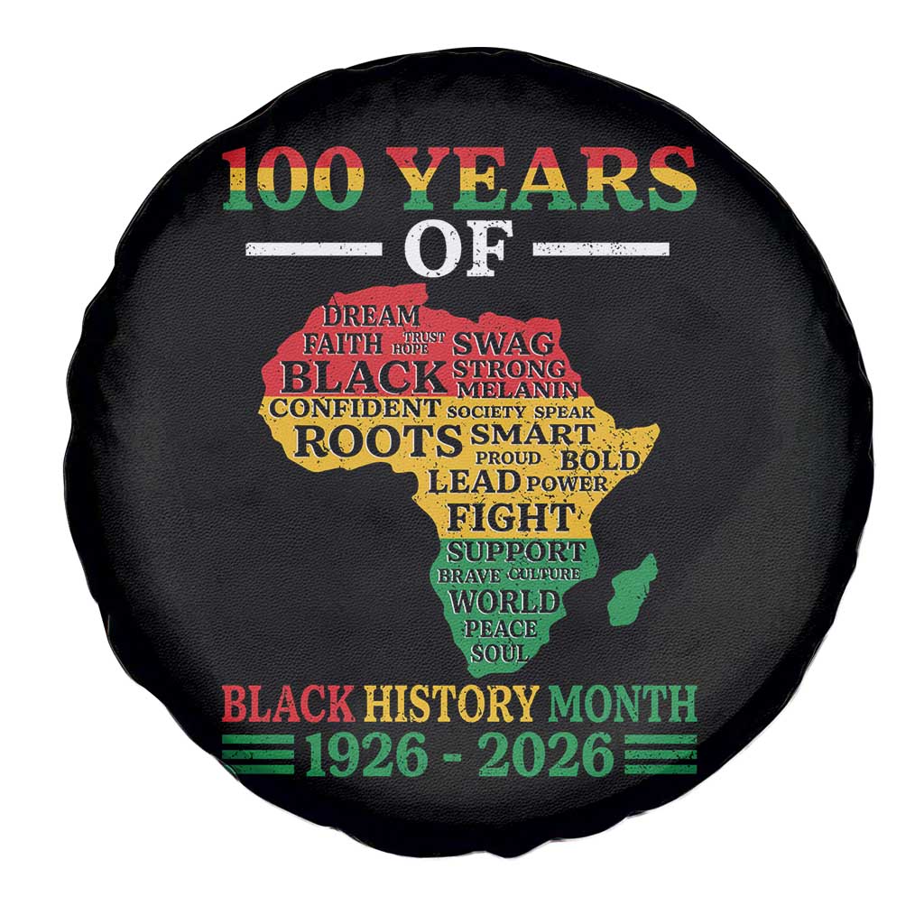 100 Years Of Black History Month Spare Tire Cover Centennial Of Black Culture TS11 Print Your Wear