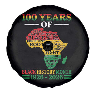 100 Years Of Black History Month Spare Tire Cover Centennial Of Black Culture TS11 Print Your Wear