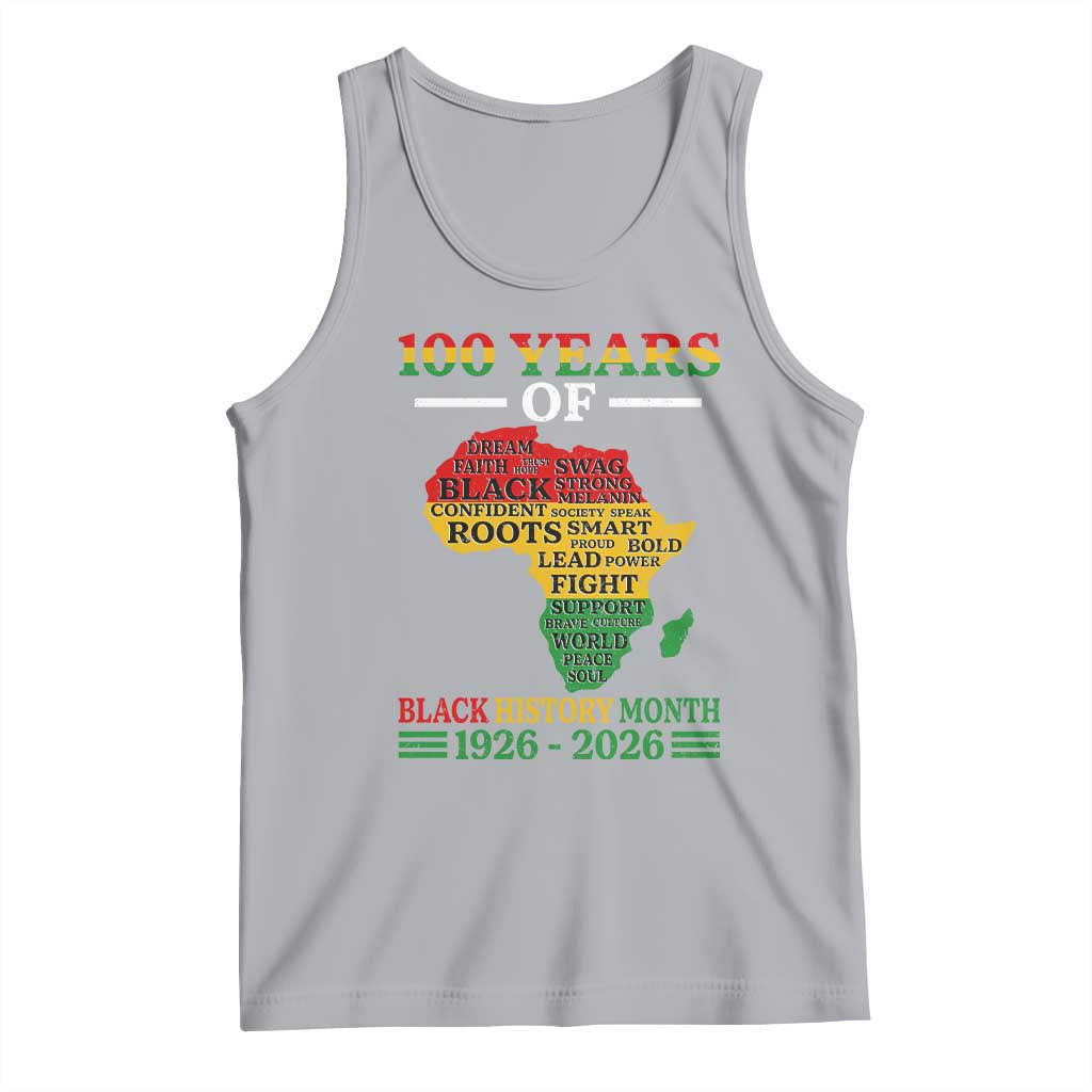 100 Years Of Black History Month Tank Top Centennial Of Black Culture TS11 Athletic Heather Print Your Wear