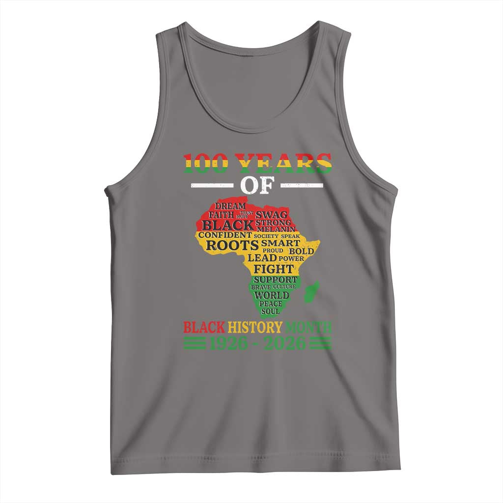 100 Years Of Black History Month Tank Top Centennial Of Black Culture TS11 Deep Heather Print Your Wear