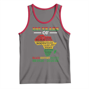 100 Years Of Black History Month Tank Top Centennial Of Black Culture TS11 Deep Heather Red Print Your Wear