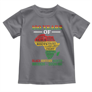 100 Years Of Black History Month Toddler T Shirt Centennial Of Black Culture TS11 Charcoal Print Your Wear