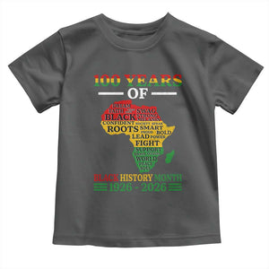 100 Years Of Black History Month Toddler T Shirt Centennial Of Black Culture TS11 Dark Heather Print Your Wear