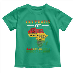 100 Years Of Black History Month Toddler T Shirt Centennial Of Black Culture TS11 Irish Green Print Your Wear