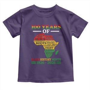 100 Years Of Black History Month Toddler T Shirt Centennial Of Black Culture TS11 Purple Print Your Wear