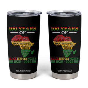 100 Years Of Black History Month Tumbler Cup Centennial Of Black Culture TS11 Black Print Your Wear