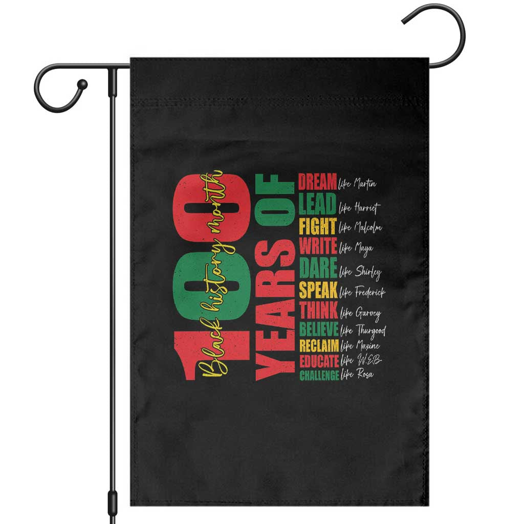 100 Years Of Black History Garden Flag African American Historical Figures African American Teacher TS11 Black Print Your Wear
