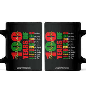 100 Years Of Black History Coffee Mug African American Historical Figures African American Teacher TS11 Black Print Your Wear