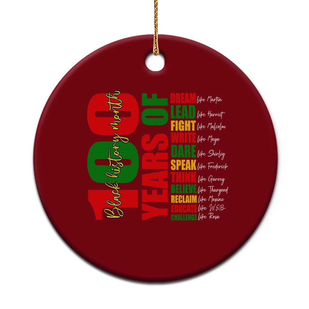 100 Years Of Black History Ceramic Ornament African American Historical Figures African American Teacher TS11 1pc Red Print Your Wear