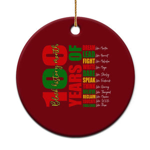 100 Years Of Black History Ceramic Ornament African American Historical Figures African American Teacher TS11 1pc Red Print Your Wear