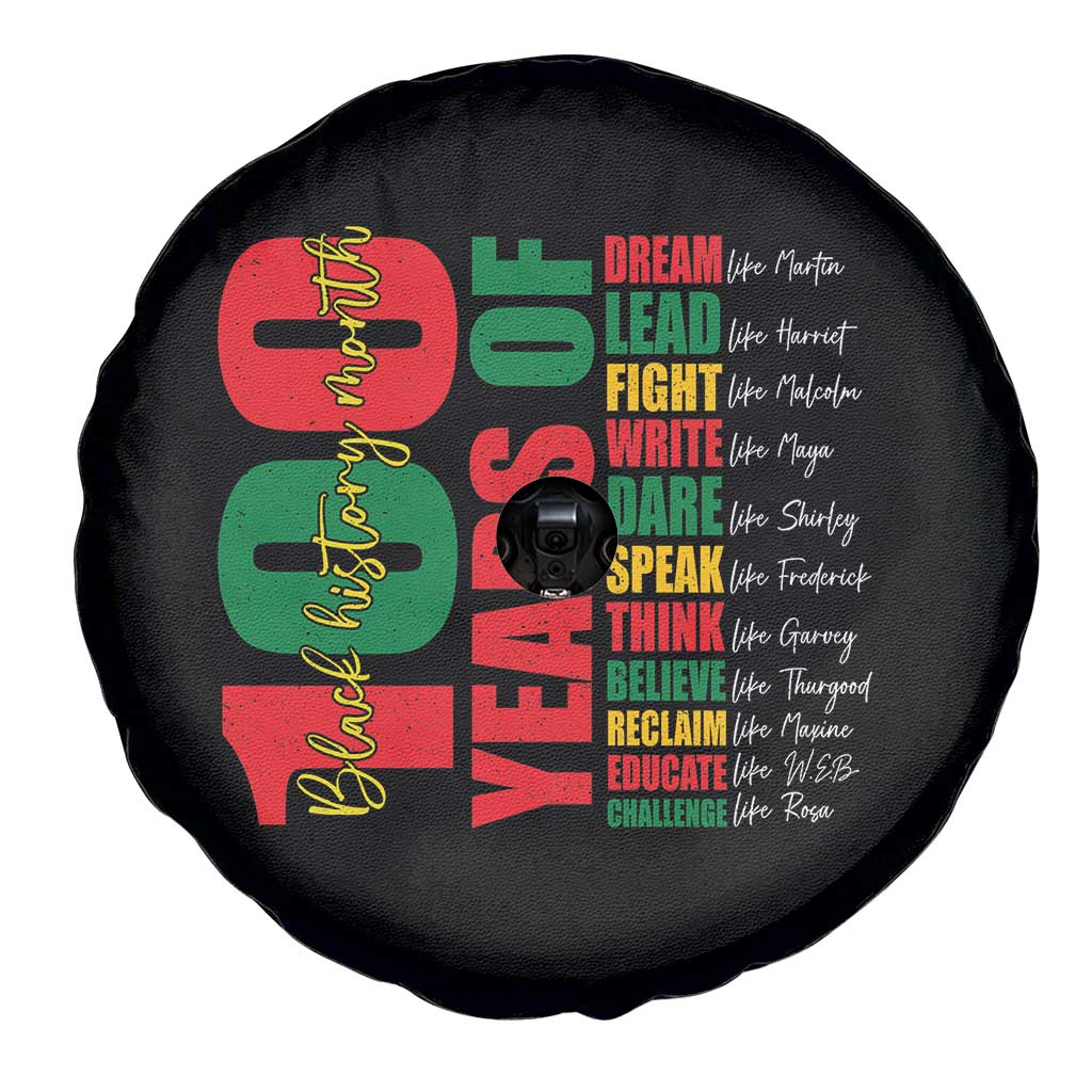 100 Years Of Black History Spare Tire Cover African American Historical Figures African American Teacher TS11 Print Your Wear