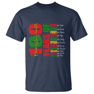 100 Years Of Black History T Shirt African American Historical Figures African American Teacher TS11 Navy Print Your Wear