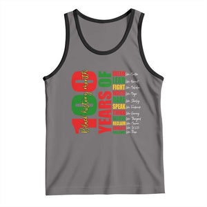 100 Years Of Black History Tank Top African American Historical Figures African American Teacher TS11 Deep Heather Black Print Your Wear