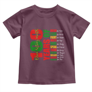 100 Years Of Black History Toddler T Shirt African American Historical Figures African American Teacher TS11 Maroon Print Your Wear