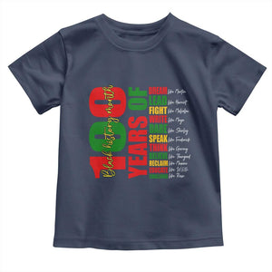 100 Years Of Black History Toddler T Shirt African American Historical Figures African American Teacher TS11 Navy Print Your Wear