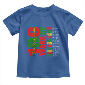 100 Years Of Black History Toddler T Shirt African American Historical Figures African American Teacher TS11 Royal Blue Print Your Wear