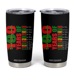 100 Years Of Black History Tumbler Cup African American Historical Figures African American Teacher TS11 Black Print Your Wear