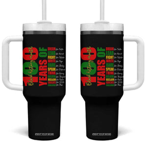 100 Years Of Black History Tumbler With Handle African American Historical Figures African American Teacher TS11 One Size: 40 oz Black Print Your Wear