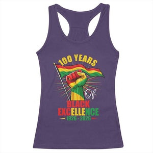 100 Years Of Black Excellence Racerback Tank Top Centennial Black History Month TS11 Purple Print Your Wear