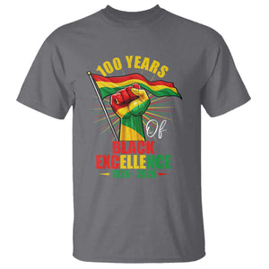 100 Years Of Black Excellence T Shirt Centennial Black History Month TS11 Charcoal Print Your Wear
