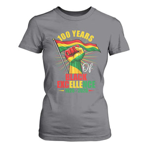 100 Years Of Black Excellence T Shirt For Women Centennial Black History Month TS11 Charcoal Print Your Wear