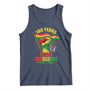 100 Years Of Black Excellence Tank Top Centennial Black History Month TS11 Navy Print Your Wear