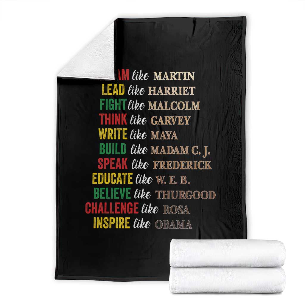 Black History Dream Like Martin Lead Like Harriet Throw Blanket African American Leaders TS11 Black Print Your Wear
