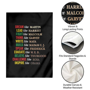 Black History Dream Like Martin Lead Like Harriet Garden Flag African American Leaders TS11 Print Your Wear