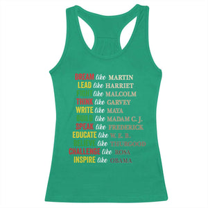 Black History Dream Like Martin Lead Like Harriet Racerback Tank Top African American Leaders TS11 Irish Green Print Your Wear
