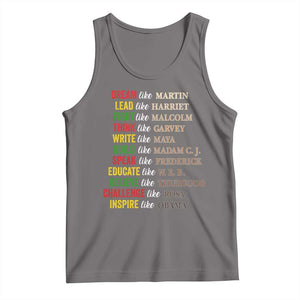 Black History Dream Like Martin Lead Like Harriet Tank Top African American Leaders TS11 Deep Heather Print Your Wear