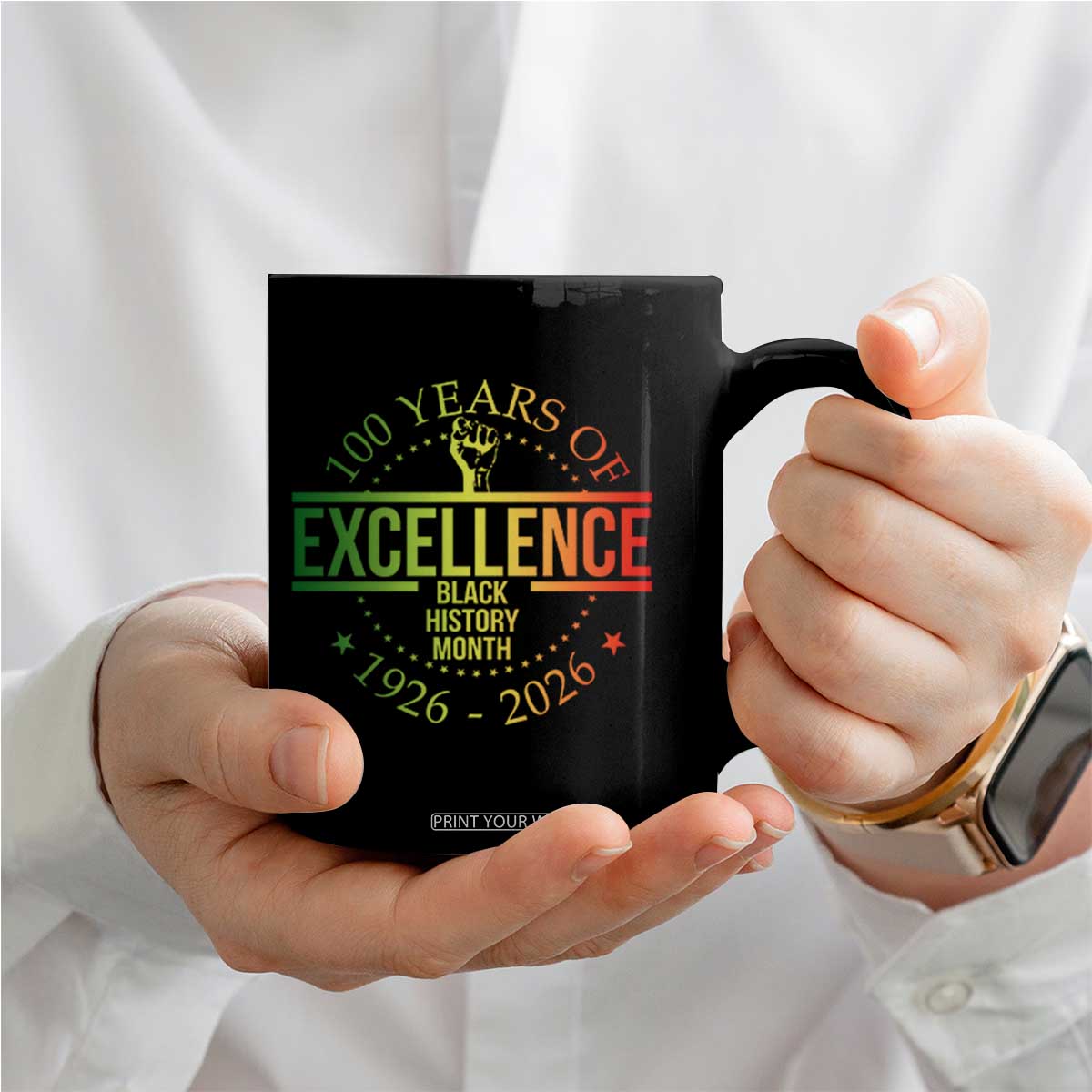 100 Years Of Excellence Black History Month 1926 2026 Coffee Mug TS11 Print Your Wear